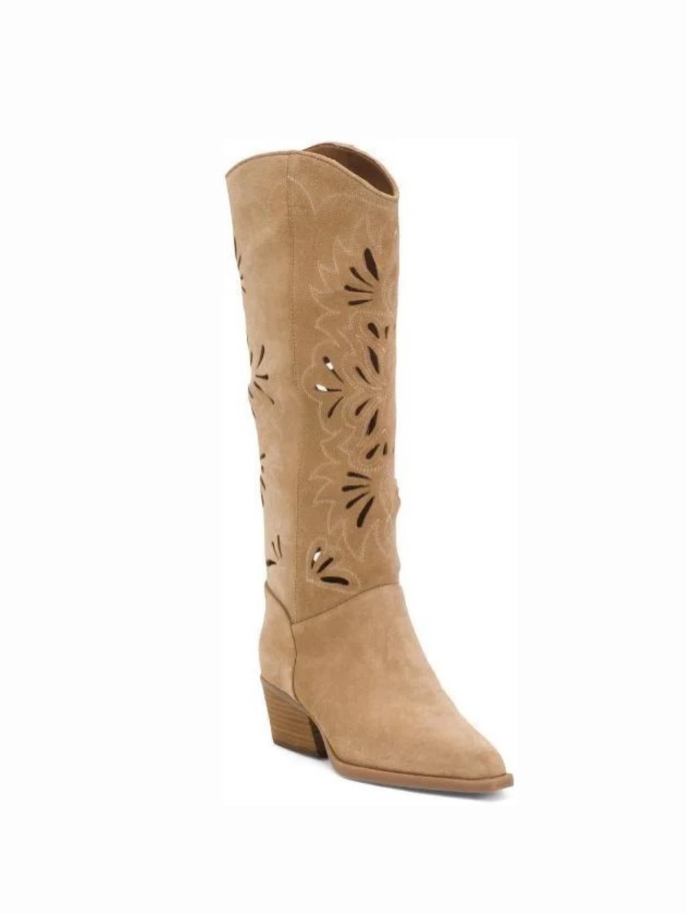 House of Harlow 1960 Suede Cut Out Tall Western Boots